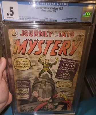 Buy Journey Into Mystery #85 Key 1st Loki Appearance & Odin Heimdall App CGC .5 OWP • 893.10£