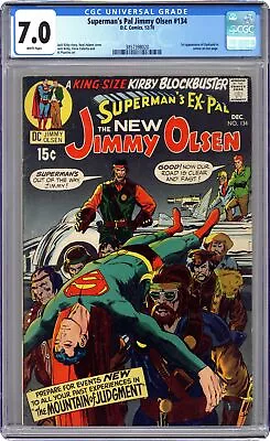 Buy Superman's Pal Jimmy Olsen #134 CGC 7.0 1970 3857398020 1st Darkseid (cameo) • 330.06£