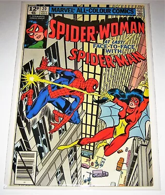 Buy SPIDER-WOMAN #20 🔑 KEY 1st Meeting SPIDERMAN Marvel Comics 1979 Bronze Age MCU • 29.99£