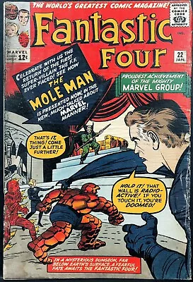 Buy FANTASTIC FOUR #22 Mole Man COMIC BOOK Marvel 1964 • 46.59£
