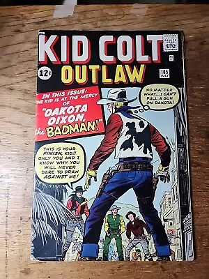 Buy Kid Colt Outlaw Issue 105 July 1961 Jack Kirby Marvel Silver Age Cowboy Comic • 46.67£