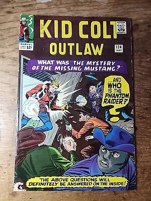 Buy Kid Colt Outlaw Issue 124 Sept 1965 - Marvel Silver Age Cowboy Comic • 11.66£