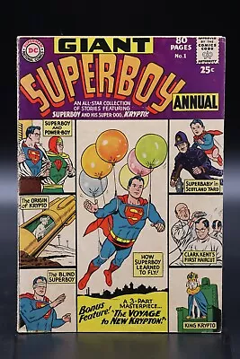 Buy Superboy (1949) Annual #1 Curt Swan Cover 80 Giant Reprints George Papp VG+ • 23.30£