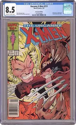 Buy Uncanny X-Men #213N CGC 8.5 Newsstand 1987 4420576008 • 52.03£