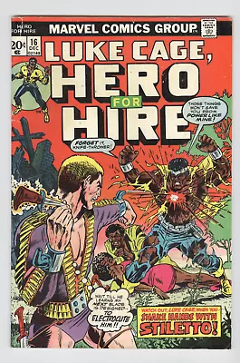 Buy Luke Cage,  Hero For Hire #16 December 1973 VG- • 3.88£