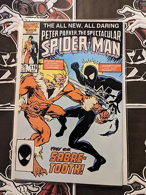 Buy Spectacular Spiderman #116 Marvel 1986 1st App Appearance Foreigner Kraven • 13.97£