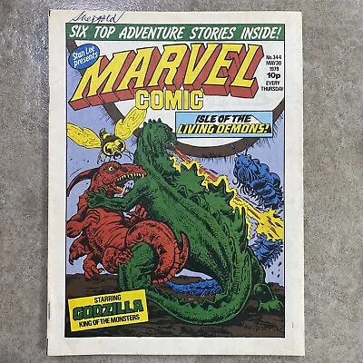 Buy Marvel Comic #344 Marvel UK Magazine May 30 1979 Godzilla Dracula Conan • 10.88£