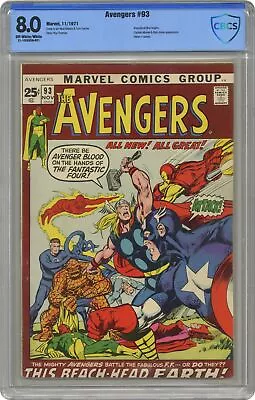 Buy Avengers #93 CBCS 8.0 1971 21-15EED5A-021 • 205.80£