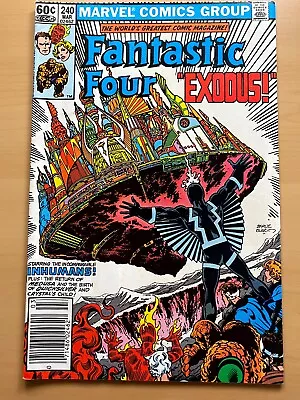 Buy Fantastic Four #240 (VF/NM) Black Bolt App. Marvel Comics 1982.  NEWSSTAND • 7.77£