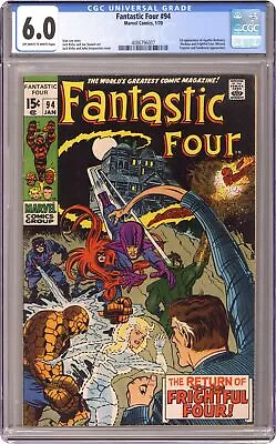 Buy Fantastic Four #94 CGC 6.0 1970 4086796007 • 217.45£