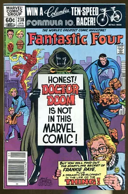 Buy Fantastic Four #238, January, 1982-Origin Of Frankie Raye-John Byrne Art • 3.84£