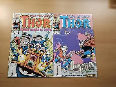 Buy The Mighty Thor #371,372 (marvel 1986) 1st. App. Justice Peace/tva Vf+ Lot • 12.43£