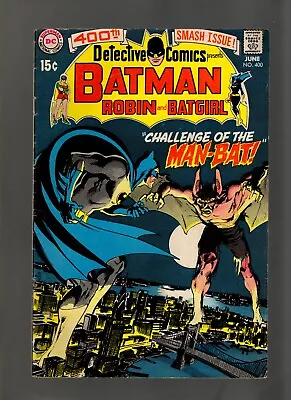 Buy DETECTIVE COMICS #400 KEY 1st APPEARANCE MAN-BAT CLASSIC NEAL ADAMS COVER/ART • 155.31£