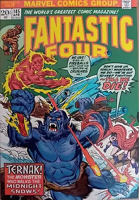 Buy Fantastic Four #145 - VFN- (7.5) - Marvel 1974 - 20 Cents Copy - Vs Ternak • 15.99£