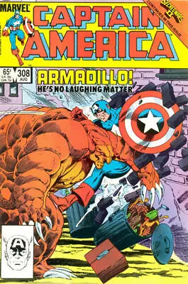 Buy Captain America (1968) # 308 (8.0-VF) Secret Wars II Tie-In, The Armadillo 1985 • 7.20£