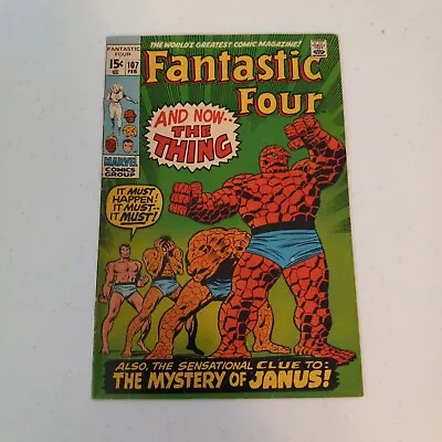 Buy Fantastic Four #107 F/VF 1971 Marvel Comics Mystery Of Janus • 15.53£