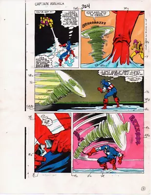 Buy Original 1986 Captain America 324 Page 18 Marvel Comics Color Guide Art: 1980's • 52.06£