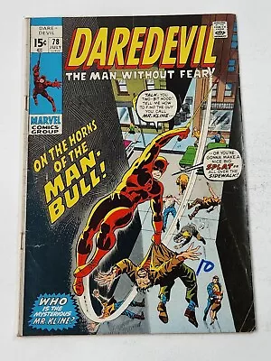 Buy Daredevil 78 1st Appearance Man-Bull Marvel Comics Early Bronze Age 1971 • 19.41£