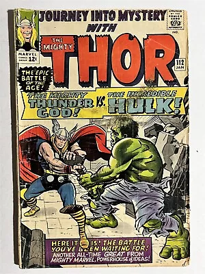 Buy Journey Into Mystery #112 Marvel Comics Silver Age Thor Vs Hulk! Origin Loki!! • 95.90£