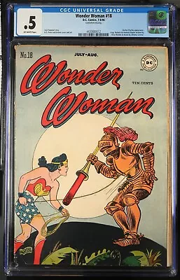 Buy 1946 Wonder Woman 18 CGC .5 Classic Cover. RARE!!! • 217.44£