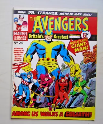 Buy The Avengers #25 - Uk Marvel Comics - Doctor Strange - 1974 (vg+) • 2.95£