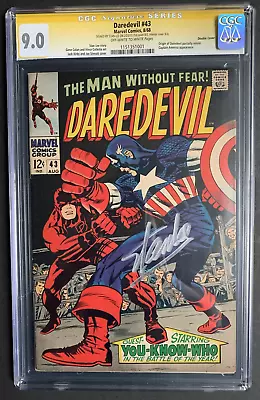 Buy Daredevil #43 1st Cap Meeting Error Double Cover Stan Lee SS CGC 9.0 1151351001 • 1,795.50£