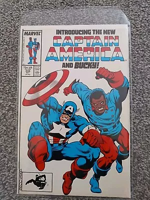 Buy Captain America #334 First Lemar Hoskins As Bucky Rare (1987) Marvel Comics • 8£