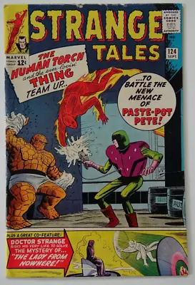 Buy Comic Book- Strange Tales #124 Human Torch/Dr. Strange 1964 • 53.68£