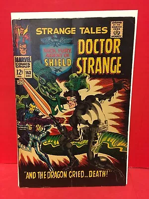 Buy Strange Tales #163 1967 Comics Dr Strange Nick Fury Shield Steranko Art/writer • 7.77£