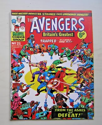 Buy The Avengers #21 - Uk Marvel Comics - Doctor Strange - 1974 (fn) • 2.95£