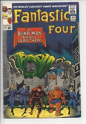 Buy Fantastic Four #39 F+(7.0) 1965 - Classic Kirby Doom & Daredevil Cover • 155.32£