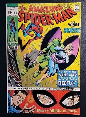 Buy 🔥 Amazing Spider-man #94 🔑 Spider-man Origin Retold! 💎 1971 Vf • 116.48£