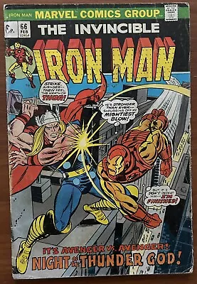 Buy Iron Man #66 - Vs Thor! - (Marvel 1974) • 13.99£