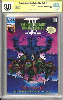 Buy Teenage Mutant Ninja Turtles III The Movie #1 CBCS 9.0 Signed By CHRIS ALLAN • 232.97£