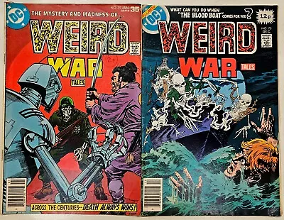 Buy Bronze Age DC Horror Comics Weird War Tales 2 Key Issue Lot 59 70 High Grade VG • 1.20£