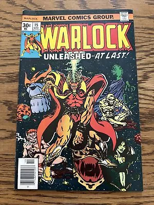 Buy Warlock #15 (Marvel 1976) 1st Thanos Origin! 1st Gamora Cover Appearance! VF+ • 13.97£