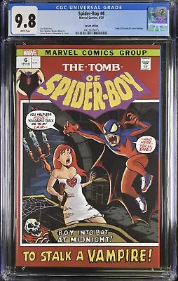 Buy Spider-Boy #6 CGC 9.8 Tomb Of Dracula 3 1972 Vampire Variant Homage Marvel 2024 • 38.82£