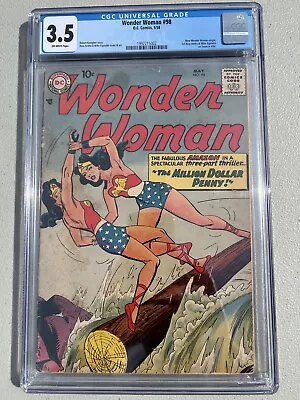 Buy Wonder Woman 98 1958 DC Comics CGC VG- 3.5 1st Silver Age App New Origin • 660.12£