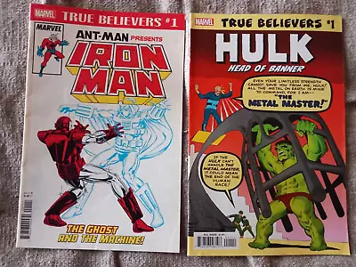 Buy 2 X Marvel True Believers: Ant-Man Presents Iron Man - HULK Head Of Banner • 5.25£