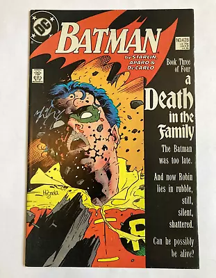 Buy BATMAN #428 - Death In The Family - Signed By MIKE MIGNOLA (HELLBOY) Joker 1988 • 27.97£