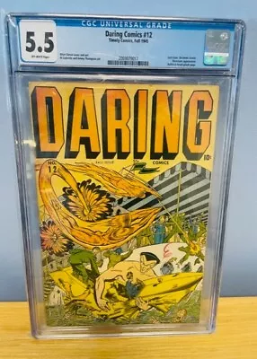 Buy Daring Comics #12 Cgc Grade 5.5 Serial # 2003079017 Timely Comics Fall 1945 • 1,244.80£