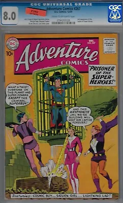 Buy ADVENTURE #267- CGC 8.0- Very Fine  COPY 1959 2ND LEGION ISSUE-HIGRADE • 1,552.44£