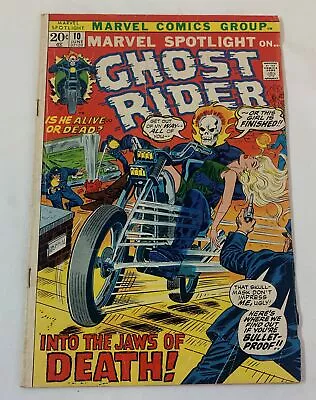 Buy 1973 MARVEL SPOTLIGHT #10 ~ Ghost Rider ~ Low Grade, Heavy Creasing • 11.61£