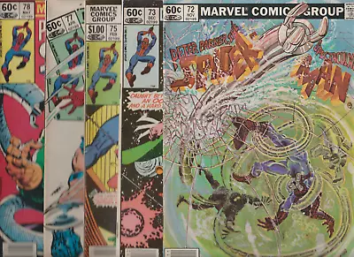 Buy Spectacular Spider-man #72 73 75 77 78 Lot (1982) Newsstand Doc Ock Owl • 15.14£