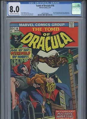 Buy Tomb Of Dracula #18 1974 CGC 8.0 • 93.19£