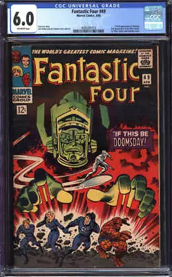 Buy Fantastic Four #49 Cgc 6.0 Ow Pages // 1st Full Appearance Of Galactus 1966 • 854.27£