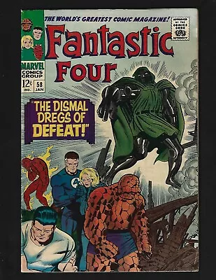 Buy Fantastic Four #58 FNVF Kirby Doctor Doom Silver Surfer Wyatt Wingfoot Lockjaw • 57.47£