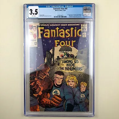Buy Fantastic Four #45 (1965) CGC 3.5, 1st Inhumans • 97.08£