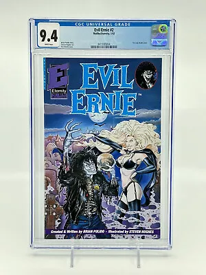 Buy Evil Ernie #2 CGC 9.4 White Pages 1st Cover Appearance Of Lady Death • 194.14£