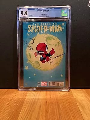 Buy Superior Spider-Man #1 CGC 9.4 (Mar 2013, Marvel) Skottie Young Variant Cover • 58.25£